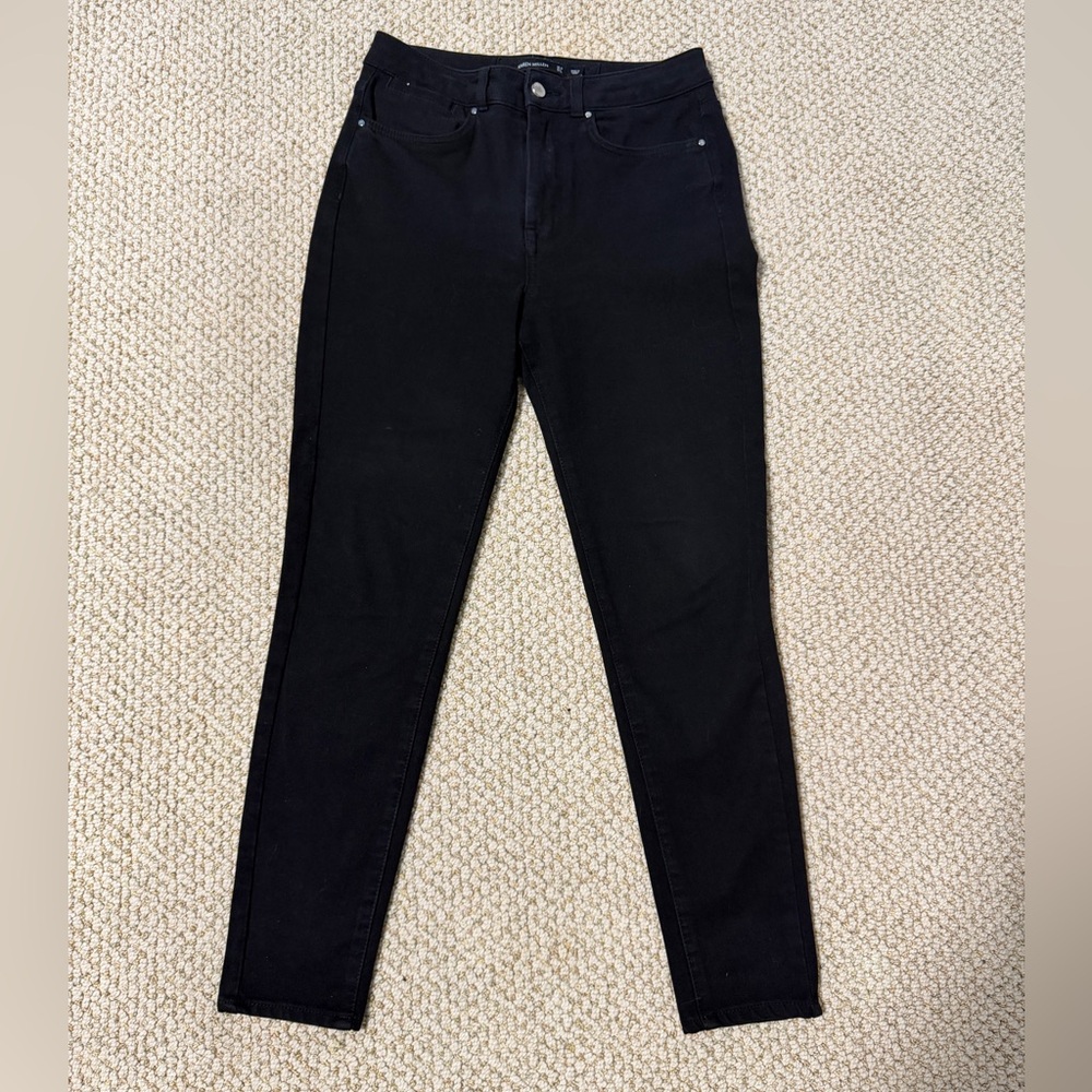 Karen Millen Black High-Rise Pants Stretch | US 6 - Picture 3 of 9